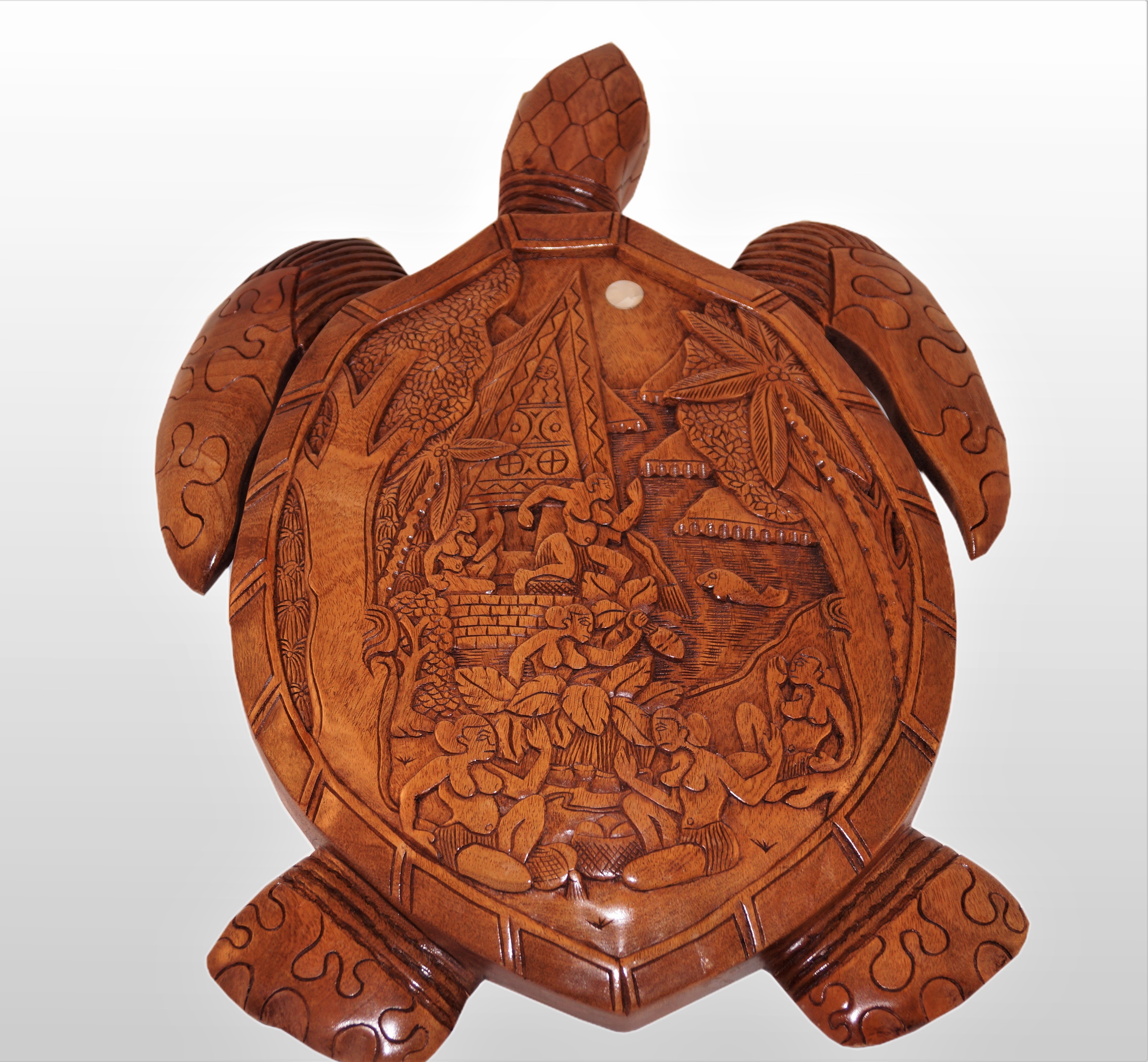 帛琉總統雷蒙傑索閣下致贈-海龜木雕品相關照片